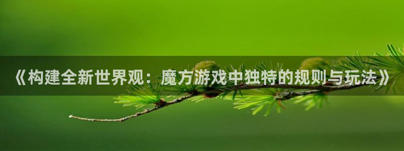 杏盛官网：《构建全新世界观：魔方游戏中独特的规则与玩法》